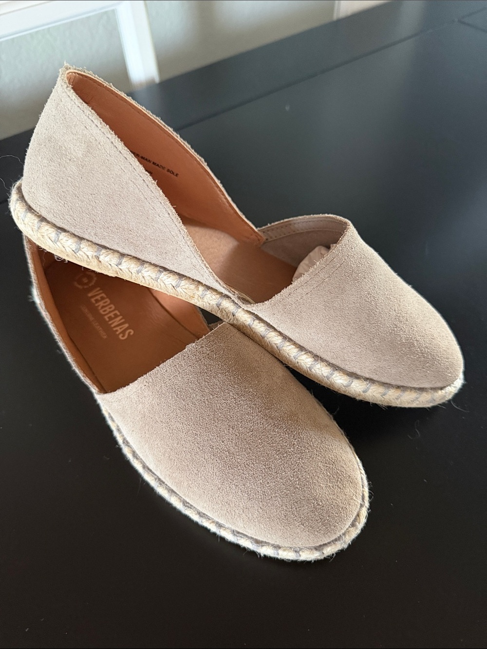 Verbenas Espadrilles Carmen Serraje Stone Sz. 39 NWOT